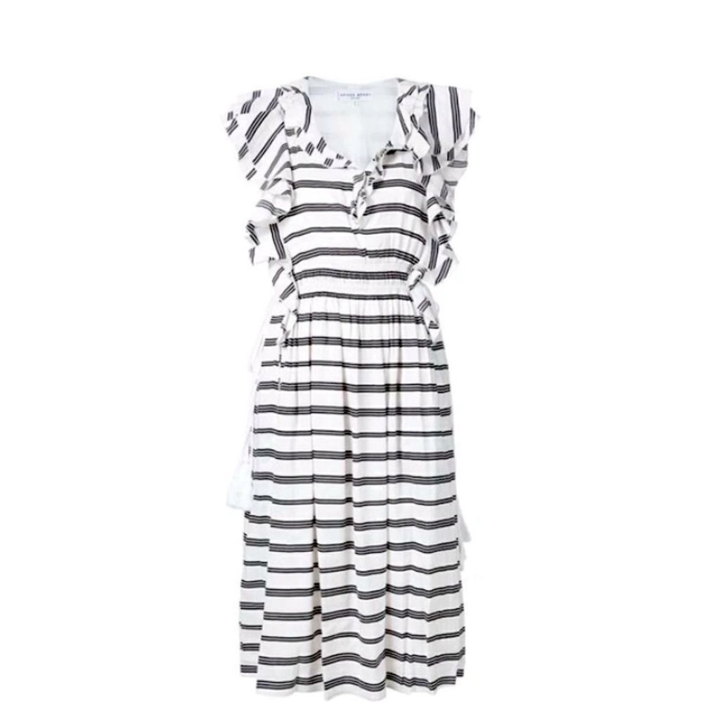 Apiece Apart New York Dress Linen Silk Cotton Blend Midi